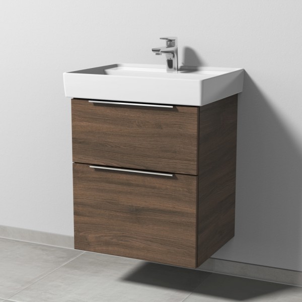 Sanipa 3way Waschtischunterbau zu Villeroy & Boch Collaro Waschtisch mit 2 Auszügen, Eiche-Arizona