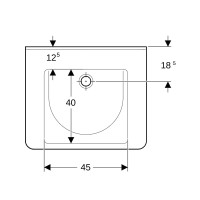 Vorschau: Geberit Waschtisch Vorschau: Geberit Waschtisch Dejuna, B: 650, T: 550 mm, 128666600, weiss mit Keratect