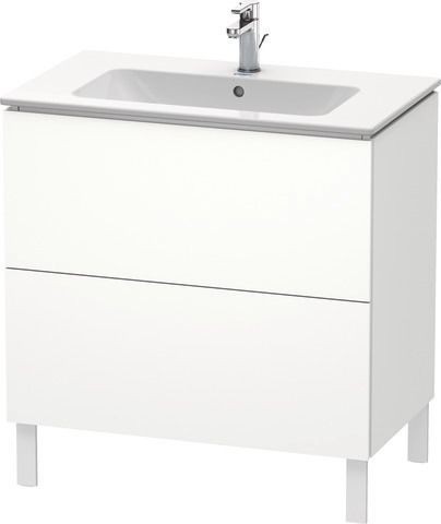 Duravit L-Cube Waschtischunterbau bodenstehend Weiß Supermatt 820x481x704 mm - LC662608484
