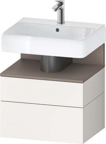 Duravit Qatego Waschtischunterbau wandhängend Weiß Supermatt 590x470x590 mm - QA4393043840010