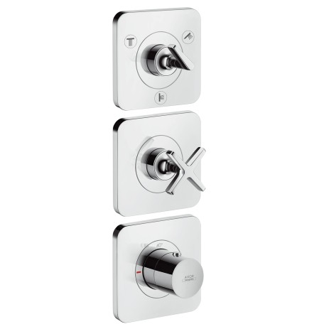 Hansgrohe Thermostatmodul Unterputz Axor Citterio E Fertigset 3 Verbraucher chrom, 36704000 , 367040