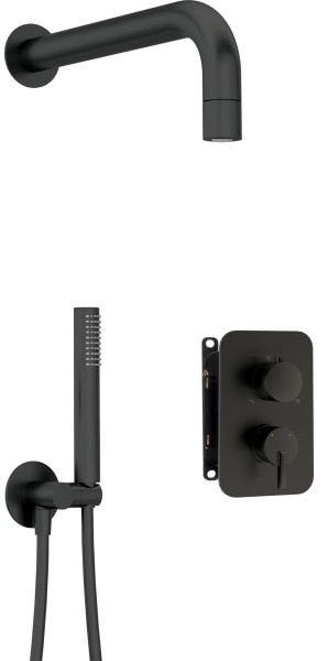 Neuesbad Serie 600 Unterputz Dusch-Set, Oberfläche: schwarz matt