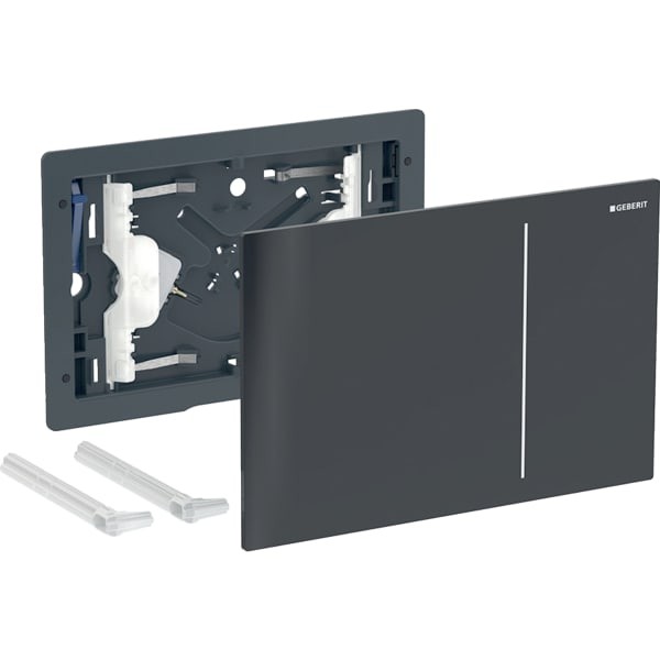 Geberit Betätigungsplatte Sigma70, für 2-Mengen-Spülung Glas schwarz, Ersatzteil, 242813SJ1