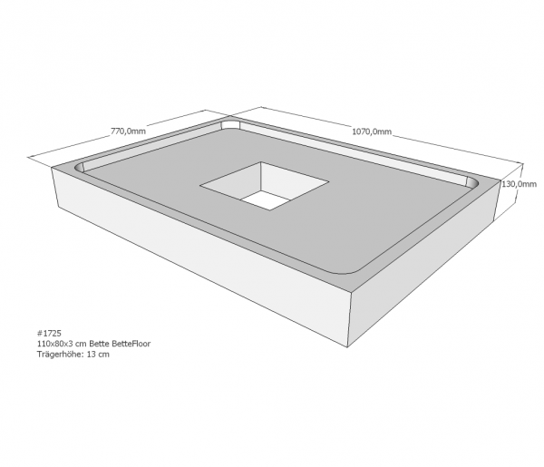 Neuesbad Wannenträger für Bette Floor 1100x800