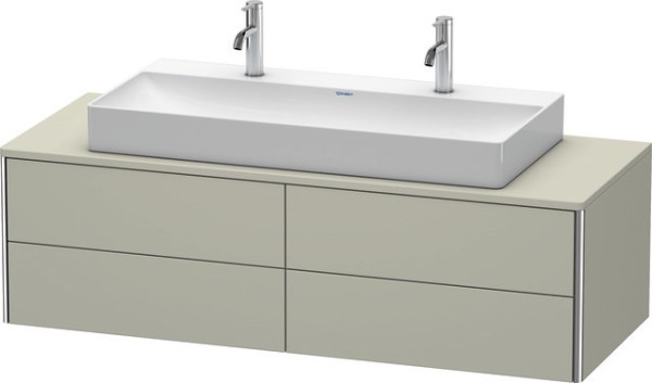 Duravit XSquare Konsolenwaschtischunterbau wandhängend Taupe Seidenmatt 1400x548x400 mm - XS4915M606