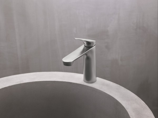 Hansa Einhandmischer Waschtisch-Batterie HANSAGENESIS 3740 Ausladung, mm Stahl gebürstet, 3740226380