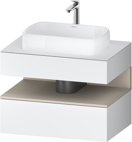 Duravit Qatego Konsolenwaschtischunterbau wandhängend Weiß Matt 800x550x600 mm - QA4730083180000