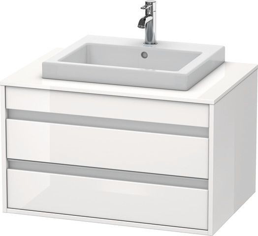 Duravit Ketho Konsolenwaschtischunterbau wandhängend Weiß Hochglanz 800x550x496 mm - KT675402222