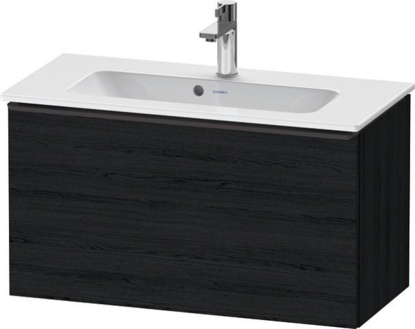 Duravit D-Neo Waschtischunterbau wandhängend Eiche Schwarz Matt 810x372x440 mm - DE42690BD160000