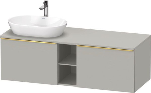 Duravit D-Neo Konsolenwaschtischunterbau wandhängend Betongrau Matt 1400x550x459 mm - DE4950L3407000