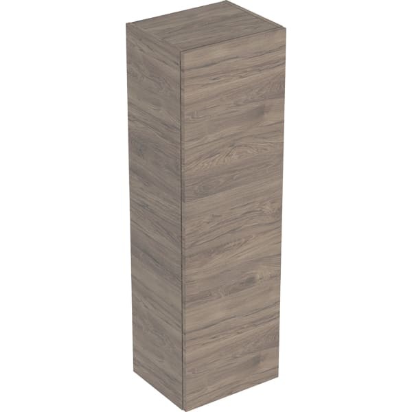 Geberit Smyle Square Mittel-Hochschrank mit einer Tür 36x118x29,9cm, Nussbaum, 500361JR1
