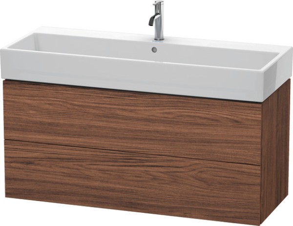 Duravit L-Cube Waschtischunterbau wandhängend Nussbaum dunkel Matt 1184x459x544 mm - LC627902121