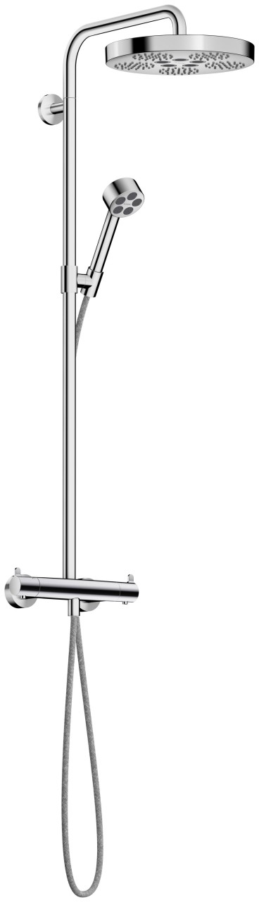 Hansgrohe Showerpipe AXOR One mit Thermostat, Kopfbrause 280 1jet chrom, 48794000 48794000