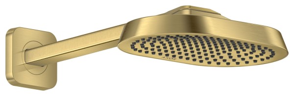 Hansgrohe AXOR ShowerSphere Kopfbrause 250/160 1jet mit Brausearm, Brushed Brass, 39754950
