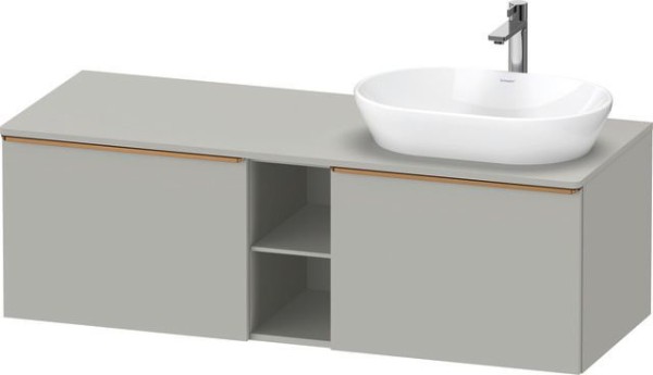 Duravit D-Neo Konsolenwaschtischunterbau wandhängend Betongrau Matt 1400x550x459 mm - DE4950R0407000