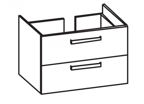 Artiqua 413 Waschtischunterschrank für Acanto Slim 500641 Weiß Matt Select, 413-WU2L-K177-7161-171