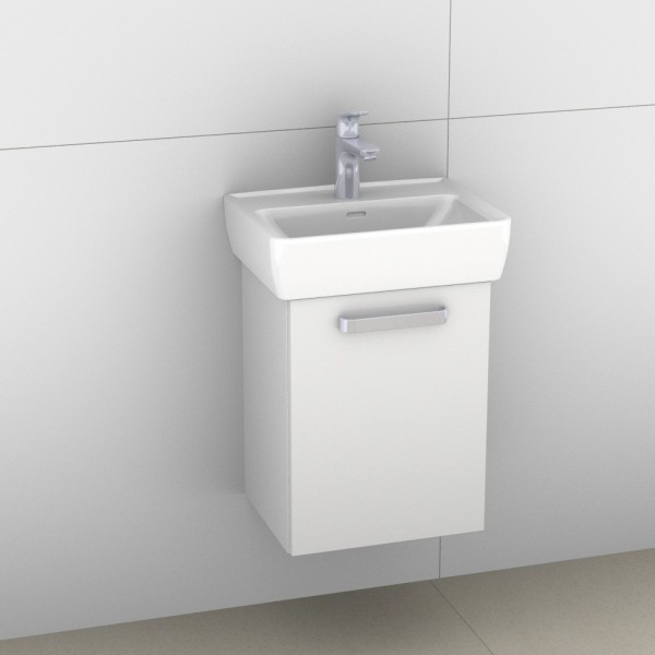 Artiqua 415 Waschtischunterschrank für Pro A 811951, Weiß Glanz, 415-WUT-L25-L-7050-68