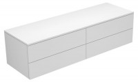 Keuco Sideboard Edition Keuco Sideboard Edition 400 31766, 4Ausz.,weiß Hochgl./Glas petrol klar,450, 31766880001