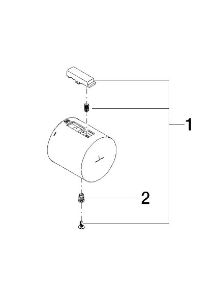 Dornbracht Griff Thermostat D.48mm m. Kennzeichnung Ersatzteile 90173301700 Messing gebürstet (23kt