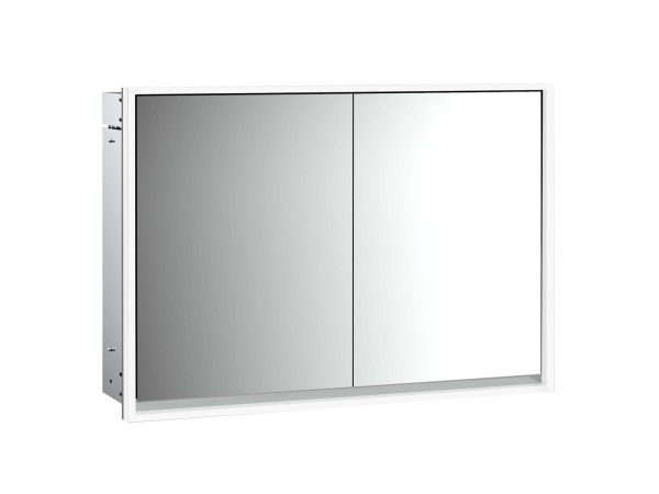 emco LED-Lichtspiegelschrank Loft Unterputz, 1000 mm, 2-türig Rückwand verspiegelt, 979805113