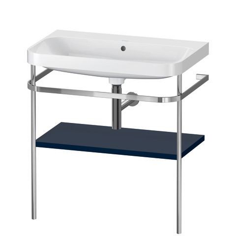 Duravit Happy D.2 Plus c-shaped Set mit Metallkonsole Nachtblau Seidenmatt 775x490x850 mm - HP4837N9