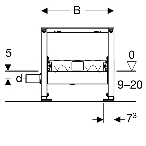 Geberit Duofix Element für Dusche 50cm, 111591001