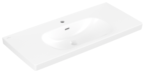 Villeroy & Boch Schrankwaschtisch Skyla 5A51A5 1000x460mm,, 1 Hahnloch mit Überlauf Stone White cpl