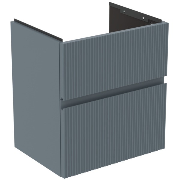 Ideal Standard Möbelwaschtischunterschrank Finesse 500x375x550mm 2 Auszüge Aschblau matt, E3378UQ