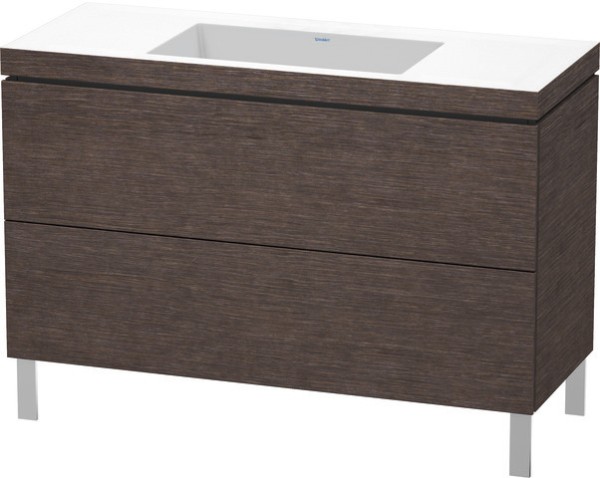 Duravit L-Cube c-bonded Set bodenstehend Eiche dunkel gebürstet Matt 1200x480x698 mm - LC6939N7272