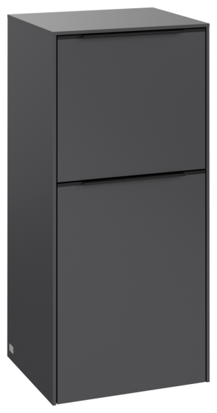 Villeroy & Boch Subway 3.0 Seitenschrank, 1 Auszug, 1 Tür, 400 x 860 x 346,5 mm, Graphite / Graphite