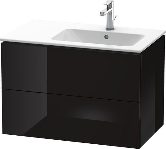Duravit L-Cube Waschtischunterbau wandhängend Schwarz Hochglanz 820x481x550 mm - LC629204040