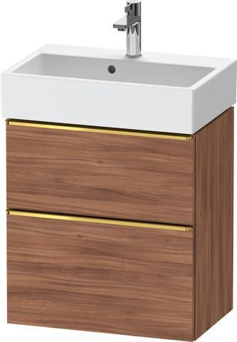Duravit D-Neo Waschtischunterbau wandhängend Nussbaum Matt 584x372x625 mm - DE4329034790000