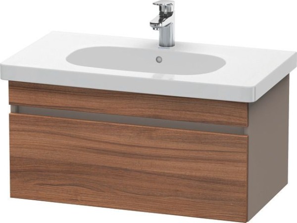 Duravit DuraStyle Waschtischunterbau wandhängend Nussbaum & Basalt Matt 800x453x398 mm - DS638407943