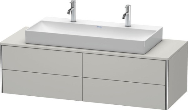 Duravit XSquare Konsolenwaschtischunterbau wandhängend Betongrau Matt 1400x548x400 mm - XS4915M0707