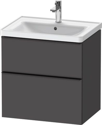 Duravit D-Neo Waschtischunterbau wandhängend Graphit Matt 634x452x625 mm - DE43540BD490000
