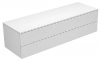 Keuco Sideboard Edition Keuco Sideboard Edition 400 31762, 2 Ausz.,weiß Hochgl./Glas titan klar,450, 31762960001