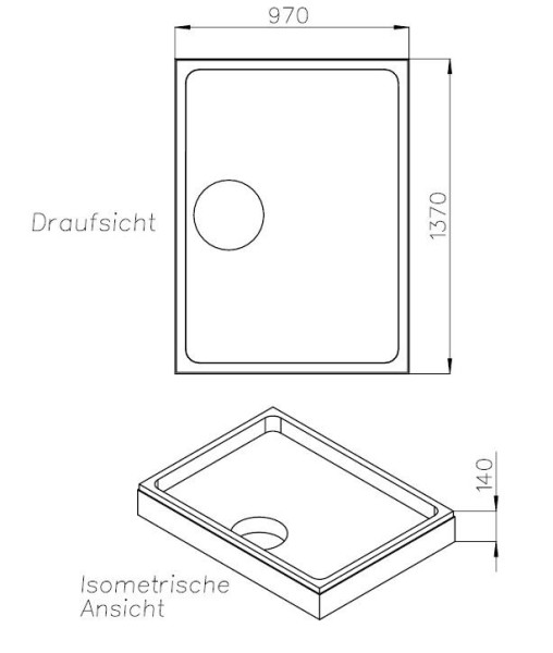 Neuesbad Wannenträger für Kaldewei Superplan Zero 100x140x2