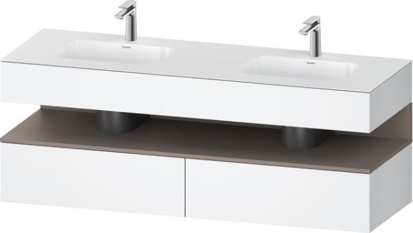 Duravit Qatego Einbauwaschtisch mit Konsolenwaschtischunterbau Weiß Matt 1600x550x600 mm - QA4797043