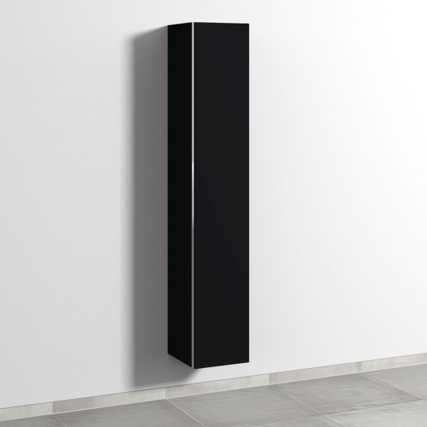 Sanipa 3way Hochschrank mit 1 Tür, Schwarz-Matt