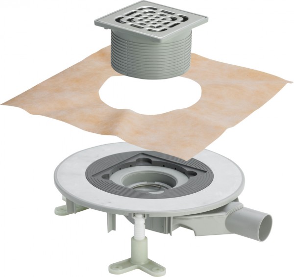 Viega Badablauf Advantix Top 4914.21 in DN50 Kunststoff grau