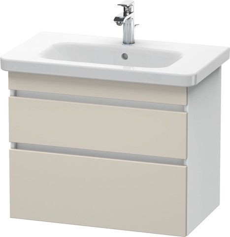 Duravit DuraStyle Waschtischunterbau wandhängend Taupe & Weiß Matt 730x448x610 mm - DS648109118