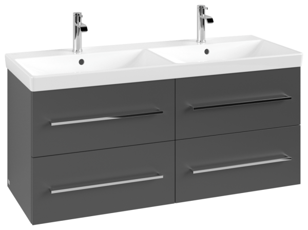 Villeroy & Boch Waschtischunterschrank Avento A89300 1180x514x484mm 4 Ausz. Waschtisch mittig Graphi