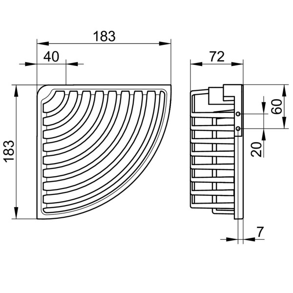 Keuco Eckschwammkorb Seifenkörbe 24944,
