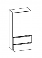 Artiqua EVOLUTION 212 Artiqua EVOLUTION 212 Midischrank B:600mm 2 Türen 2 Auszüge