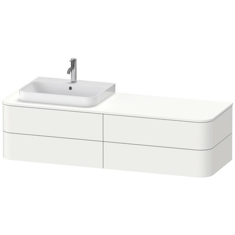 Duravit Happy D.2 Plus Konsolenwaschtischunterbau wandhängend Weiß Seidenmatt 1600x550x408 mm - HP49