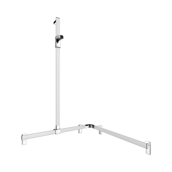 KEUCO AXESS Eck-Duschhandlauf 90° mit Brausestange, Metall, B: 85 H: 130,1 T: 85 cm, 35015170102