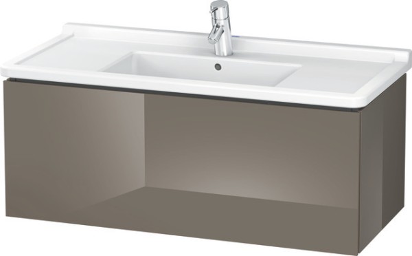Duravit L-Cube Waschtischunterbau wandhängend Flanell Grau Hochglanz 1020x469x408 mm - LC616608989
