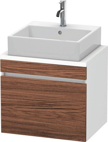 Duravit DuraStyle Konsolenwaschtischunterbau wandhängend Nussbaum dunkel & Weiß Matt 600x478x512 mm