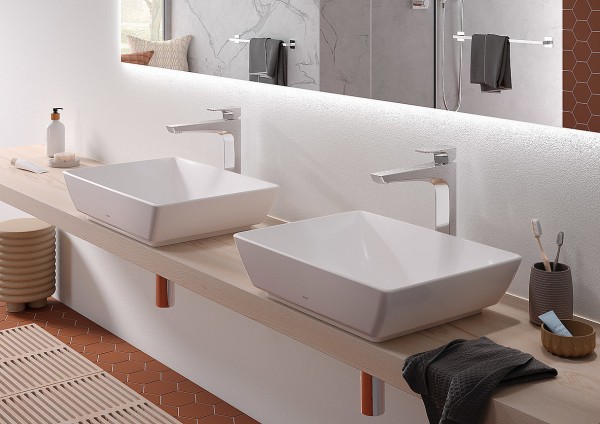 TOTO Aufsatzwaschtisch WU, eckig, 55 cm, ohne Hahnloch, mit Überlauf