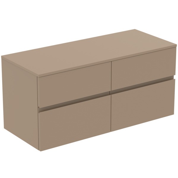 Ideal Standard Waschtischunterschrank Finesse o.Ausschnitt 1202x505x558mm 4 Auszüge Greige matt, E34